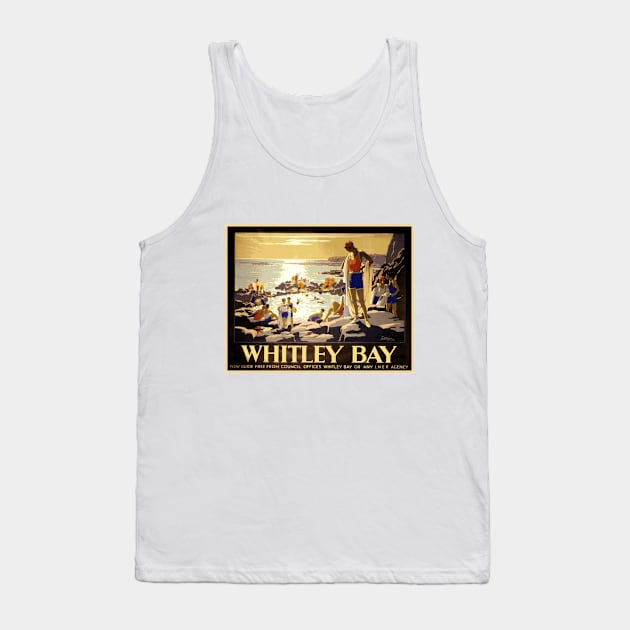 Vintage British Travel Poster: Whitley Bay Tank Top by Naves